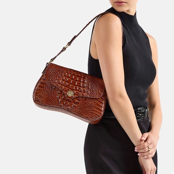 NWT 🌹Brahmin NERIDA ANCHOR NERINA Melbourne Leather Satchel ⭐NWT, REG, DUST BAG - Picture 8 of 13